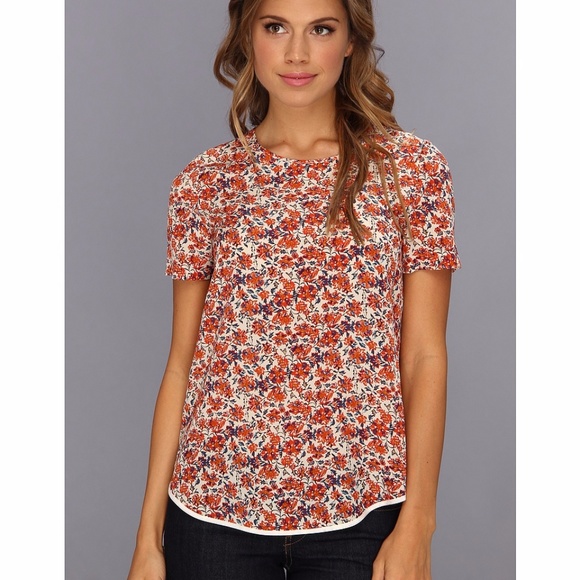 Rebecca Taylor Tops - [Rebecca Taylor] Silk Eyelit Detail Top
